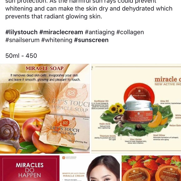 Lily Touch Miracle Cream Anti-Acne Aging Benefits - Picture 2 of 8